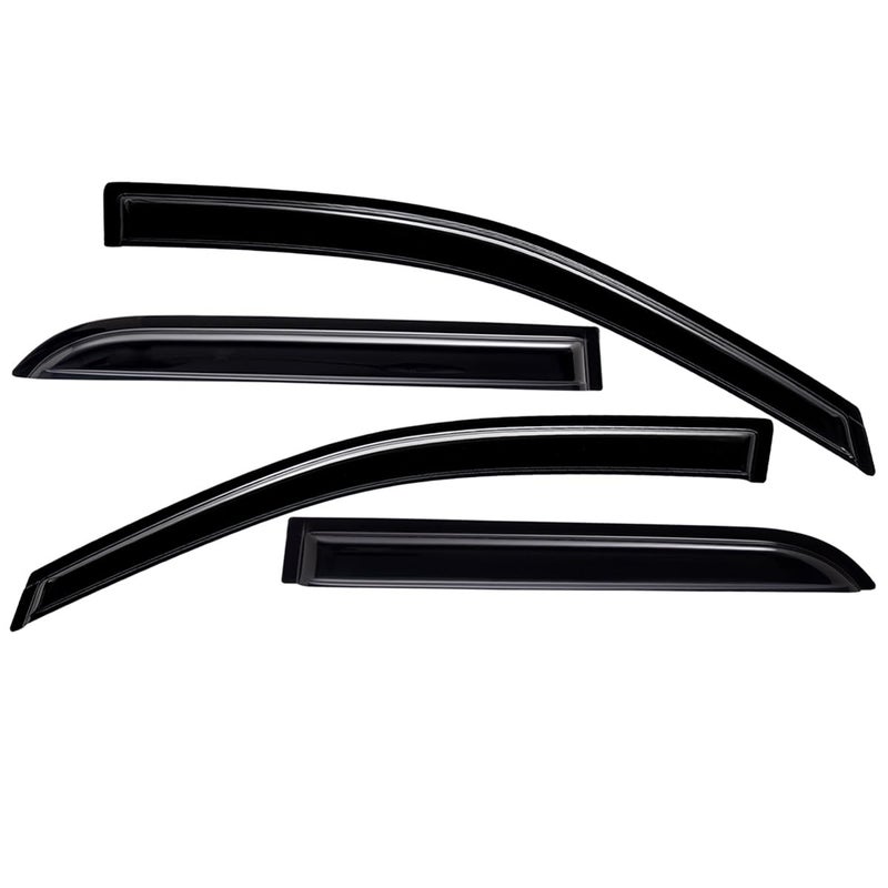 Lightronic Extra Durable Outside-Mount Auto Vent Window Visor, Fits 2005-2009 Chevrolet Equinox & Pontiac Torrent, UV Protection Rain Guard, Original Wind Deflector, No-Drill, Dark Smoke, 4-Pcs - Image 3